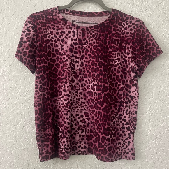 Prince Peter Collection - Cheetah Print Tee Plum - Small - Soft - Picture 1 of 6
